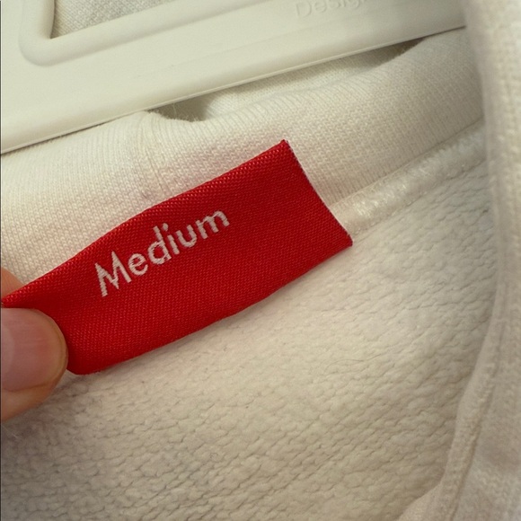 Supreme Shears Print Hoodie in White and Tan - Picture 3 of 13